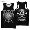 Cloocl 3D print tanktop Viking Symbool Tattoo Raven Streetwear Vest Mouwloze mannen Vrouwen Casual Fitness Drop 220627