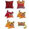 Cuscino/cuscino decorativo 2022 anni cinese tigre morbido ricamo cuscini per lancio per la primavera del soggiorno decorazioni di divano