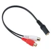 Audio Cables 3.5mm Jack Plug Female to 2 RCA Female Stereo Y Splitter Adapter Cable for PC MP3 CD Player