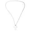 Sublimation Blanc Croix Pendentif Collier Personnalisé Transfert De Chaleur En Métal Pendentif Hip Hop Mode Bijoux Accessoires BBE13815