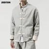 Jddton Men S Kimono Open Jackets Solidne płaszcze odzieży wierzchniej luźne swobodne chińskie styl męski Mężczyzna retro komfort retro jelita JE145 220727