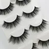 False Eyelashes 4Pair 3D Mink Wispy Cross Long Thick Soft Fake Eye Lashes Dramatic Eyelash Eyes Makeup Extension Beauty