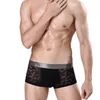 Underbyxor män underkläder sommaris silk cool lätt andas andning och snabbtorkande boxare shorts mode sexig manlig underpantsunderpa