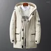 Men's Down & Parkas Winter Jacket Long Coat Thick Hood Warm 2022 Fashion Clothing StyleMen's