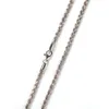Chains 18"-30" S925 Sterling Silver 3mm Rope Chain Luxury Twist Link For Men Women 925 Jewelry Gold ColorChains