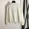 Kadın Sweaters Nakış Knits Tasarımcı Top Girls Milan Pist V Yastık Mektup Düğmesi Gömlek Cardigan E8SZ