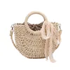 Cross Body Casual Rattan Basket Bags Wicker Woven Spets Women Handväskor Straw Shoulder Crossbody Bag Summer Beach Small Tote Bali Pures 2022