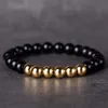 8mm Black Bright Light Bead Perles Bracelet 3Colors Hematite Balance Bracelet Stretch Jewelry