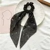 3pcs 2022 New Chiffon Ponytail Ribbon Shiny Star Bow Scrunchies Knotted Bowknot Hair Ties Elastic Hairband Accessories