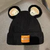 Bonnet / Crâne Caps Doux et mignon japonais tricoté chapeau sauvage chaud à capuche dessin animé ours laine femme automne hiver bonnets designer hatsbeanie /