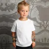 Nyhet tatuering långärmad barn t skjortor bomull pojkar t shirt barn tshirt höst flickor toppar 2 7 år kläder 220714