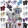 Randy Johnson Jersey 2001 WS Emeklilik şöhret salonu yaması 1999 Geri Dönüş İnce Çizgili Yeşil Lacivert Beyaz Krem Çizgili Hayranlar Eski Boyut S-3XL