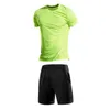 Gym Clothing Male 1 Set Simple Crew Neck Moisture Wicking Top Shorts Summer Two Piece O-Neck For Daily WearGym