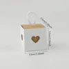 50pcs papier kraft blanc coeur boîte à bonbons coffrets cadeaux bricolage emballage boîte faveurs invités anniversaire noël décoration de mariage CX220423