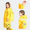Дети дожди дети милый капа де Чува Инфантил Водонепроницаемый детский дождевой пальто крышка для дождевой одежды Пончо с школьной сумкой 210320