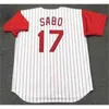 qqq8 C202 17 CHRIS SABO 23 HAL MORRIS 27 JOSE RIJO 49 ROB DIBBLE Baseball Jersey men women youth stitched