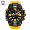 Smael Top Luxury Watches Men Dual Display Watch Waterproof Mens Sport Wristwatch Mens Military Army Clock Male Stopwatch 1921 220530