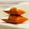 Kudde/dekorativ kudde Orange Modern Light Luxury Cushion Cover 30x50/45/50/60cm High-klass Jacquard Pillow Case Bed Room Soffa Home Decorc