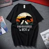 Papasaurus Rex chemise papa père dinosaure Trex t-shirt fête des pères unisexe XS2XL surdimensionné t-shirt rétro t-shirt 220704