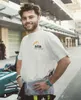 2022 RHUDE HOGE KWALITEIT T-shirt Formule One Classic Sunset Print Street paar Korte mouw