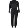 Pontas de duas peças femininas Spring feminina 4 set mulheres conjuntos de roupas casuais jogador coreano Sports Sportsuit Black s cinza claro m