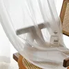 Blindstijl transparante witte tule gordijnen voor woonkamer gestreepte verticale sluier mode pure gordijn home decor custom size 220511