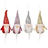 Chapeau à paillettes Rudolph Dolls Kids Party Cadeau Gnomes Elf Pendentif d'arbre de Noël sans visage Nouveau jouet en peluche Or Argent Décorations Fournitures 3 2hb Q2