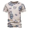 AIOPESON FATHA PRAFICA PRAPHIC T T CHAMISTAS 100% Cotton Oneck mens tshirts casual moda masculino Tees Men Shirt roupas 220704