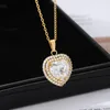 Pendant Necklaces Sweet Heart For Women Stainless Steel Gold Chain Black White Zircon Choker Necklace Boho Jewelry Gift 2022Pendant