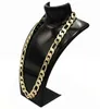 Men's Necklace 14k Gold Finish Figaro Link Chain Thick Hip Hop 24 12MM248S