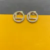 2023 Gold Hoop Ohrringe Designer Diamant Stud Ohrringe F Ohrschstene für Lieben Frauen Party Hochzeitsliebhaber Geschenkschmuck 925 Silber WI3737187