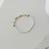 S925 Sterling Silver Fashion Koean Sweet Charm Bracelets for Girls Women Cute Rainbow Bracelet Jewelry