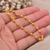 Charmarmband Dubai Gold Color Bead Banglesbracelets för kvinnliga flickor armband islamiska muslimska arabiska smycken afrikanska gåvascharm inte22