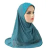 Etniska kläder H078 stora flickor vuxna mjuka nät två lager muslimsk halsduk islamisk hijab hatt amira dra på headwrap vacker 10 år tjej