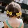 2 шт./Лот сплошной цвет хлопчатобумажные волосы 3,3 '' Bowknot с зажимом для девочек зажимы для волос Симпатичные Барреттс Холобелы Детские аксессуары для волос