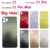 Big Hole Back Cover vidro de vidro substituição de porta de substituição para iphone 11 pro max