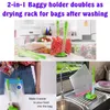 Portable Kitchen Tools Food Snack Seal Bag Clip Anti-Slip Adjustable Hands Free Loose Shelf Clip Zipper Lock Storage Bags Holder