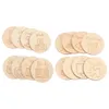 Pendant Necklaces 16pcs Round Wooden Tags Discs Wood Circle Ornament For Toys BoxPendant