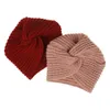 Cashmere Cross Wrap Testa Cappello indiano Lana lavorata a maglia Hijab Bonnet Turbante Donna Tappi interni musulmani Tappo turbante bohémien