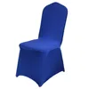 100 PCS Elast Elastic Universal Spandex Wedding Chair Covers Poliester Fabric for Party Bankiet Hotel dostarcza wiele kolorów