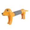 Telescopische buizen Dog Fidget Toys Sensory Stretch Toddler Flexibele variabele met geluidsontwikkeling Educatieve stressverlichting grappige kinderen speelgoed oppassen verpakking