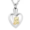 Orso Teddy Cremazione Urna Nekclaces per Ceneri Gioielli per le donne Cuore Memorial Ash Keepsake Urna Locket Pendant Ash Holder1300w