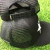 Summer Mesh Ball Caps Stars Applique Designer Hats for Men and Women Sun Protection