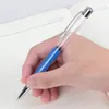 Cadeau d'écriture bricolage tube vide stylos à bille en métal auto-remplissage flottant paillettes fleur séchée cristal stylo stylos à bille 27 couleur DH9876