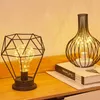Table Lamps Retro Iron Lamp Wine Bottle Copper Wire Night Light Atmosphere El Home Decorative Battery LightingTableTable