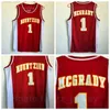 NCAA Wildcats Mountzion High School Tracy McGrady Basketball Jerseys 1 Team Color Red Ademend shirt voor sportfans Pure Cotton University topkwaliteit te koop