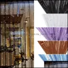 Black String Chain Curtain Shiny Tassel Line Curtains Window Door Divider Drape Living Room Decor Valance Home Decoration1 Drop Delivery 202