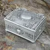 Storage Boxes & Bins Small Size Retro Metal Jewelry Box Vintage Flower Carved Home Decor Trinket Case Ring Bracelet Pendant Beads Organizer