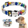Collier de chien en nylon personnalisé collier pour animaux de compagnie gravé étiquette d'identification plaque signalétique réfléchissante pour petits moyens grands chiens Pitbull Pug 220610