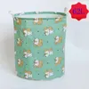 2022 Pattern Foldable Large Laundry Baskets Hamper Dirty Cloth Storage Washing Bin Collapsible Canvas Laundry Basket